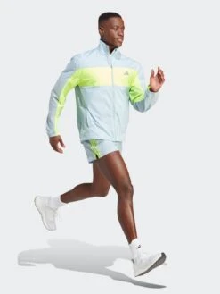 Adidas Men's Break The Norm Running Jacket - Grey/Yellow -Sport Sphere VLP8L SQ3 0000000005 GREY MDo