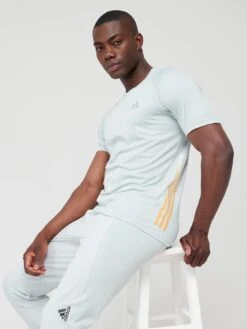 Adidas Men's Run Icons 3S Running T-Shirt - Silver -Sport Sphere VLP8X SQ4 0000000035 SILVER MDd