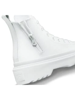 Converse Older Girls Chuck Taylor All Star Eva Lift Leather Hi Top Trainers -Sport Sphere VLTEN SQ6 0000000013 WHITE SLd