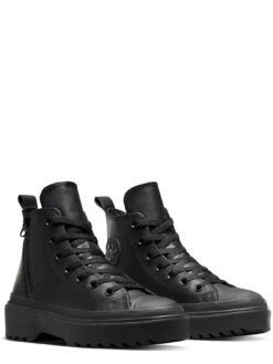 Converse Chuck Taylor All Star Lugged Lift Leather Hi Top Trainers -Sport Sphere VLTLY SQ2 0000000004 BLACK SLf