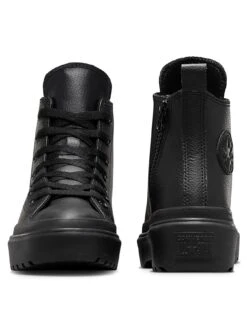 Converse Chuck Taylor All Star Lugged Lift Leather Hi Top Trainers -Sport Sphere VLTLY SQ3 0000000004 BLACK SLb