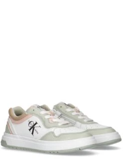 Calvin Klein Jeans Girls Low Cut Lace-up Sneaker - Green/white -Sport Sphere VM01Q SQ2 0000000433 GREEN WHITE SLf