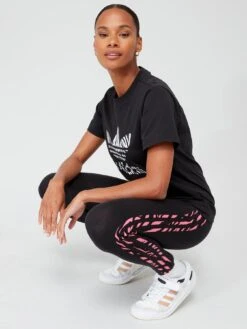 Adidas Originals 3 Stripe Animal Print Leggings -Sport Sphere VM05X SQ4 0000000063 PINK MDd