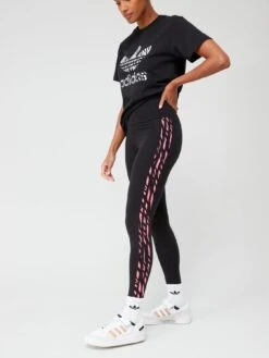 Adidas Originals 3 Stripe Animal Print Leggings -Sport Sphere VM05X SQ5 0000000063 PINK MDd1