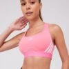 Adidas Performance Powerreact Training Medium-support 3-stripes Bra - Pink