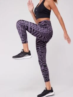 Adidas Performance Optime Trainicons Jacquard 3-stripes Leggings - Purple -Sport Sphere VM06Q SQ4 0000000039 PURPLE MDd