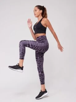 Adidas Performance Optime Trainicons Jacquard 3-stripes Leggings - Purple -Sport Sphere VM06Q SQ5 0000000039 PURPLE MDd1