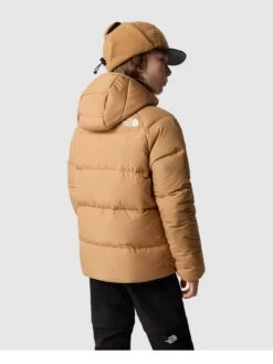 THE NORTH FACE Boys Reversible North Down Hooded Jacket - Dark Beige  -Sport Sphere VM1W9 SQ3 0000000278 DARK BEIGE SLb