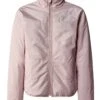 THE NORTH FACE Girls Reversible Faux Fur Mossbud Jacket - Light Pink