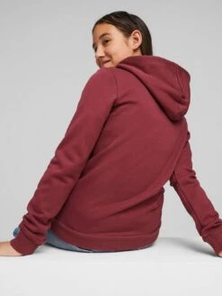 Puma Girls Essentials Fleece Logo Hoodie - Dark Red -Sport Sphere VM2HW SQ2 0000000315 DARK RED MDf