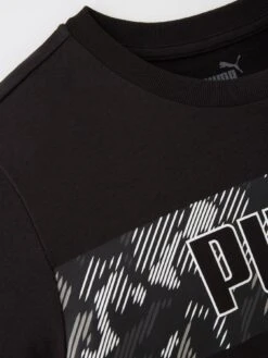 Puma Boys Training Sports Graphic Tee - Black -Sport Sphere VM2II SQ5 0000000004 BLACK SLd1