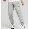 Puma Boys Essentials Fleece Cargo Pants - Grey