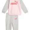Puma Minicats Essentials Raglan Crew Fleece Jogger Set - Pink