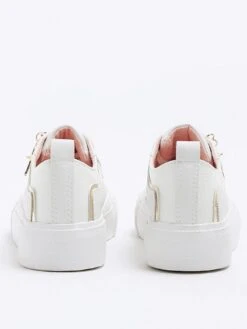 River Island Girls Lace Up Charm Detail Trainers - White -Sport Sphere VMC11 SQ3 0000000013 WHITE SLb