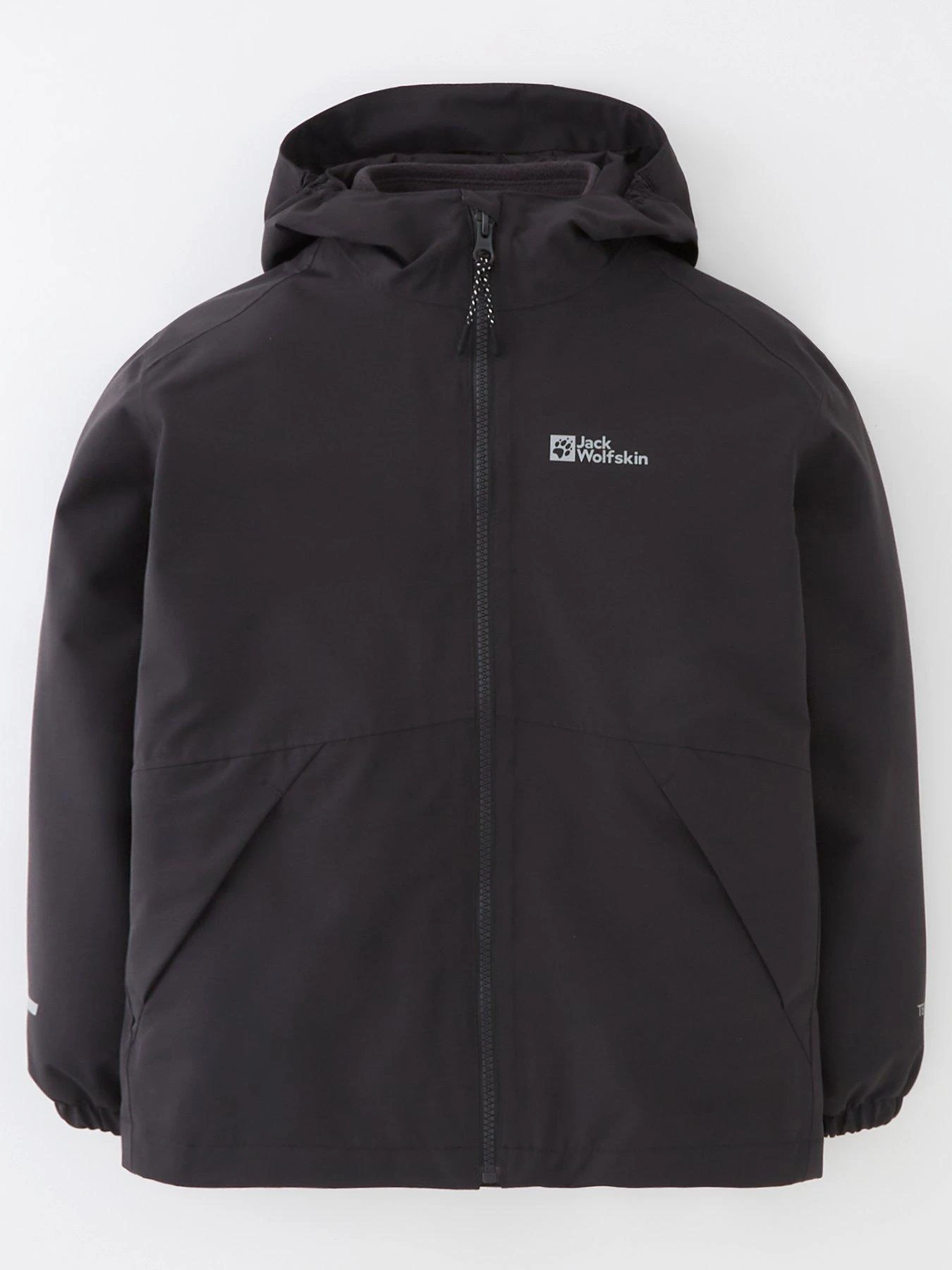 Jack Wolfskin Children's Iceland 3 In 1 Jacket - Black 1 Jack Wolfskin Children's Iceland 3 In 1 Jacket - Black