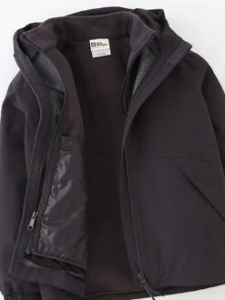 Jack Wolfskin Children's Iceland 3 In 1 Jacket - Black 6 Jack Wolfskin Children's Iceland 3 In 1 Jacket - Black -Sport Sphere VMF3T SQ4 0000000004 BLACK SLd