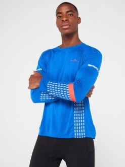 Ronhill Men's Ronhill Tech Afterhours Long Sleeve Tee - Blue