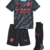 Puma Little Kids Manchester City 23/24 Third Kit - Black