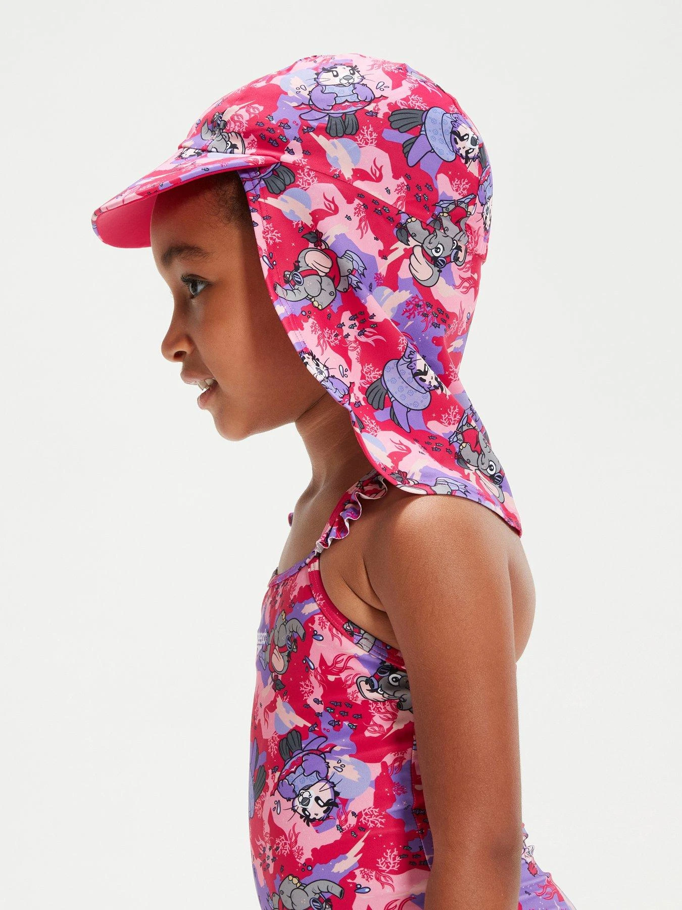 Speedo Girls Learn To Swim Sun Protection Hat 2 Speedo Girls Learn To Swim Sun Protection Hat - Image 2