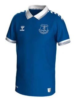 Fanatics Hummel Everton Junior 23/24 Short Sleeved Home Shirt - Blue