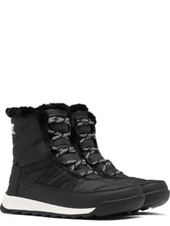 SOREL Women's Whitney Short Lace Waterproof Boots - Black -Sport Sphere VNS69 SQ5 0000000004 BLACK SLu