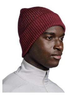 Buff & Bike Merino Active Beanie - Dark Red