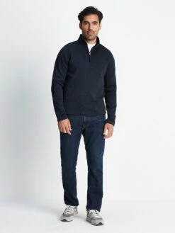 TOG24 Men's Pearson1/4 Zip Knitlook Fleece - Purple -Sport Sphere VOQLJ SQ5 0000000039 PURPLE MDd1