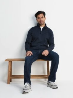 TOG24 Men's Pearson1/4 Zip Knitlook Fleece - Purple -Sport Sphere VOQLJ SQ6 0000000039 PURPLE MDd2