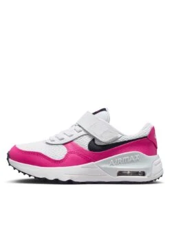 Nike Younger Girls Air Max Systm Trainers - White/Pink