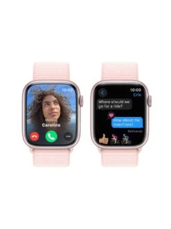 Apple Watch Series 9 (GPS), 45mm Pink Aluminium Case With Light Pink Sport Loop -Sport Sphere VPWCF SQ4 0000000063 PINK SLd