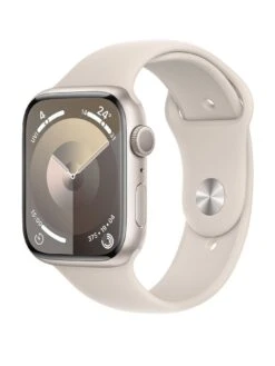Apple Watch Series 9 (GPS), 45mm Starlight Aluminium Case With Starlight Sport Band