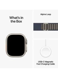 Apple Watch Ultra 2 (GPS + Cellular), 49mm Titanium Case With Blue Alpine Loop -Sport Sphere VPWD1 SQ7 0000000020 BLUE SLd3