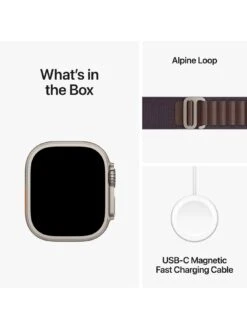 Apple Watch Ultra 2 (GPS + Cellular), 49mm Titanium Case With Indigo Alpine Loop -Sport Sphere VPWD5 SQ7 0000000152 INDIGO SLd3