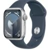 Apple Watch Series 9 (GPS), 41mm Silver Aluminium Case With Storm Blue Sport Band