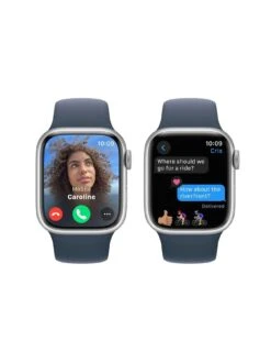 Apple Watch Series 9 (GPS), 41mm Silver Aluminium Case With Storm Blue Sport Band -Sport Sphere VPWDF SQ4 0000000020 BLUE SLd