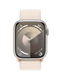 Apple Watch Series 9 (GPS + Cellular), 45mm Starlight Aluminium Case With Starlight Sport Loop -Sport Sphere VPWDL SQ2 0000016239 STARLIGHT SLb