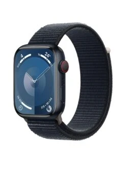 Apple Watch Series 9 (GPS + Cellular), 45mm Midnight Aluminium Case With Midnight Sport Loop