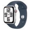 Apple Watch SE (GPS + Cellular, 2023) 44mm Silver Aluminium Case With Storm Blue Sport Band