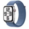 Apple Watch SE (GPS + Cellular, 2023) 44mm Silver Aluminium Case With Winter Blue Sport Loop