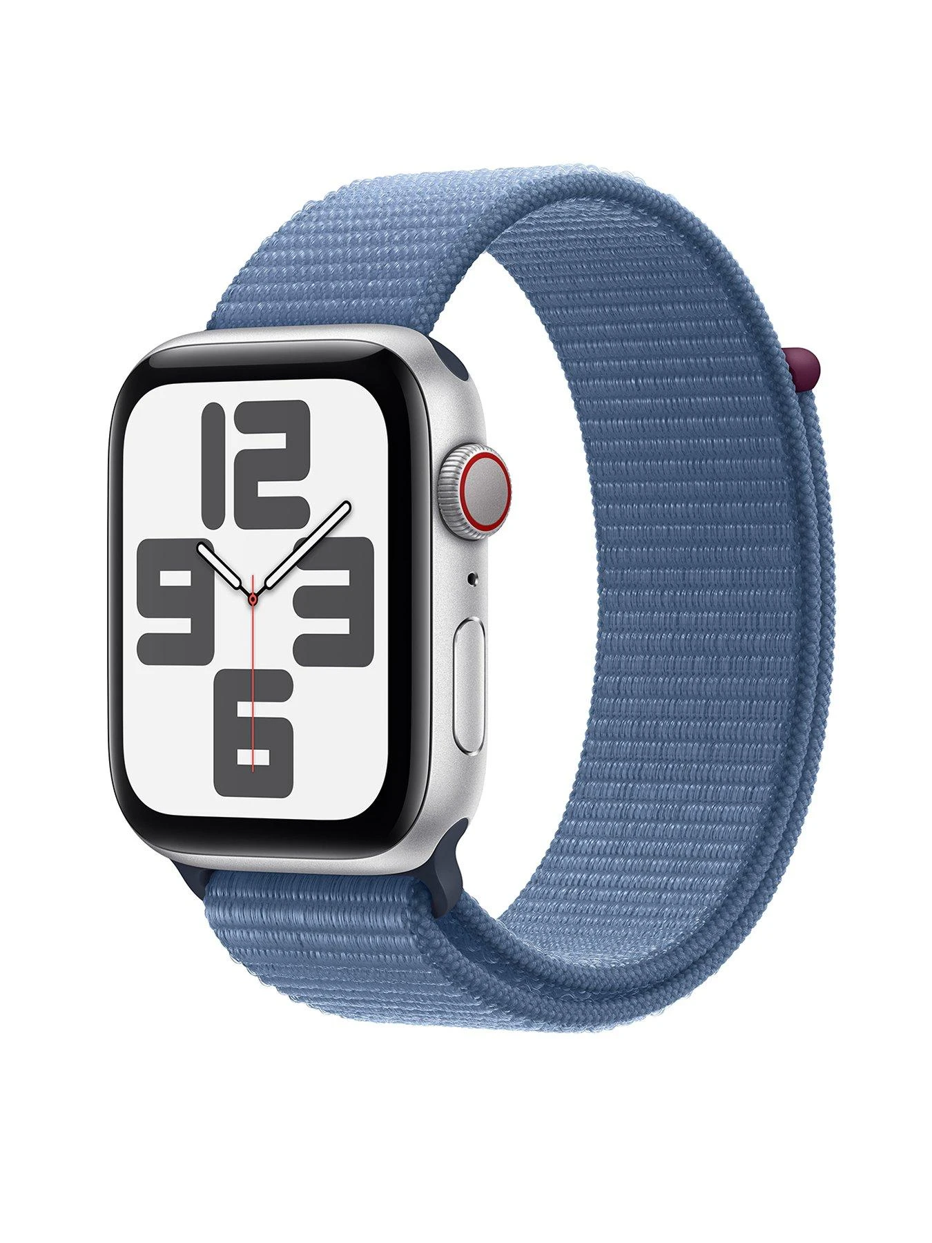 Apple Watch SE (GPS + Cellular, 2023) 44mm Silver Aluminium Case With Winter Blue Sport Loop 1 Apple Watch SE (GPS + Cellular, 2023) 44mm Silver Aluminium Case With Winter Blue Sport Loop