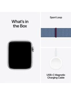 Apple Watch SE (GPS, 2023), 44mm Silver Aluminium Case With Winter Blue Sport Loop -Sport Sphere VPYTN SQ7 0000000020 BLUE SLd3