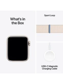 Apple Watch SE (GPS, 2023) 40mm Starlight Aluminium Case With Starlight Sport Loop -Sport Sphere VPYU6 SQ7 0000016239 STARLIGHT SLd3