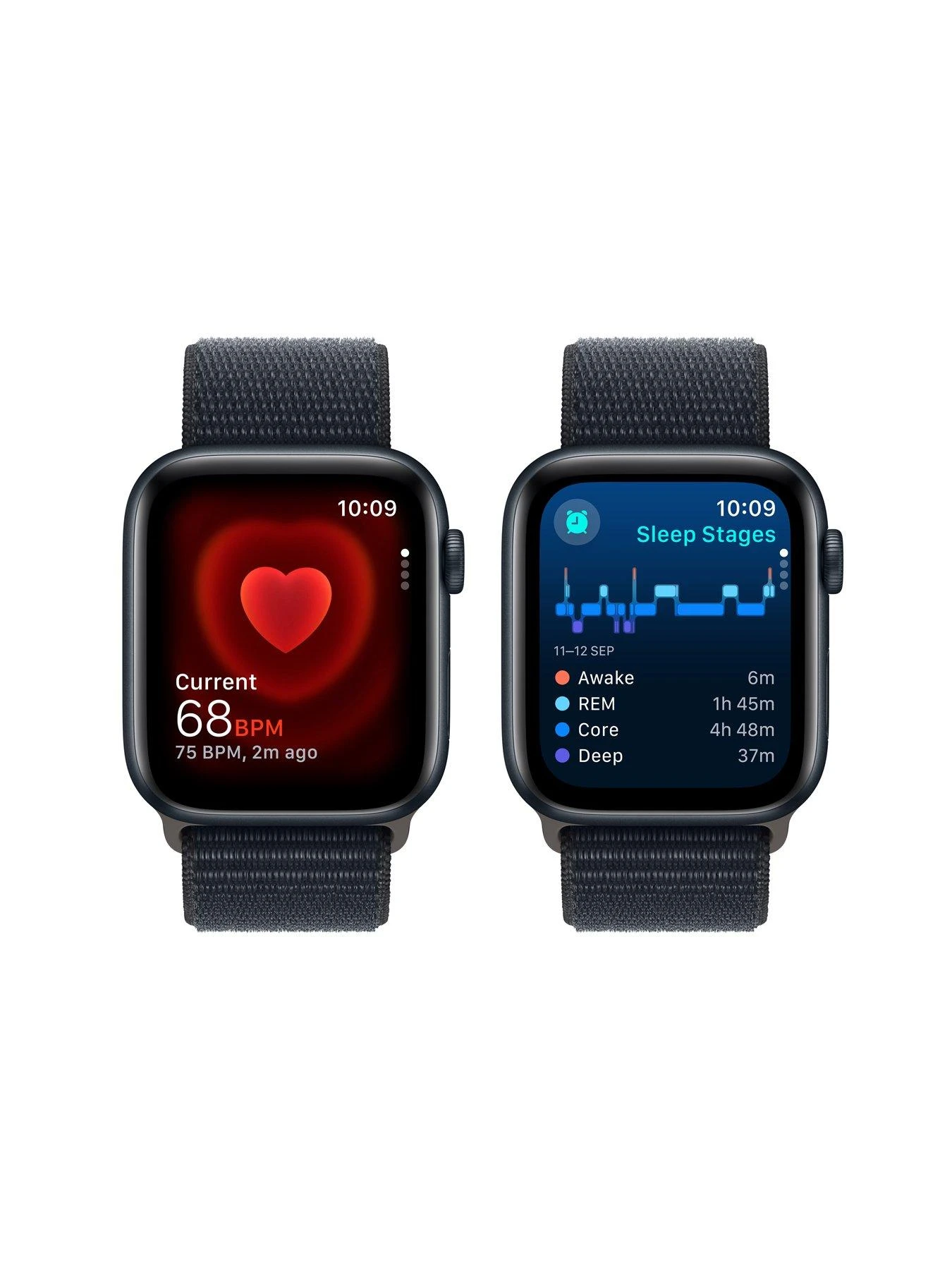 Apple Watch SE (GPS, 2023) 44mm Midnight Aluminium Case With Midnight Sport Loop 5 Apple Watch SE (GPS, 2023) 44mm Midnight Aluminium Case With Midnight Sport Loop - Image 5