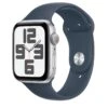Apple Watch SE (GPS, 2023) 44mm Silver Aluminium Case With Storm Blue Sport Band