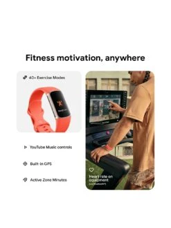 Fitbit Charge 6 - Coral Band / Champagne Gold Aluminum Case -Sport Sphere VQQBF SQ3 0000000054 CORAL SLa