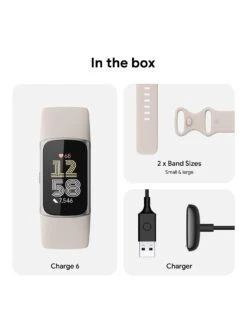 Fitbit Charge 6 - Porcelain Band / Silver Aluminum Case -Sport Sphere VQQBG SQ7 0000001475 PORCELAIN SLd3